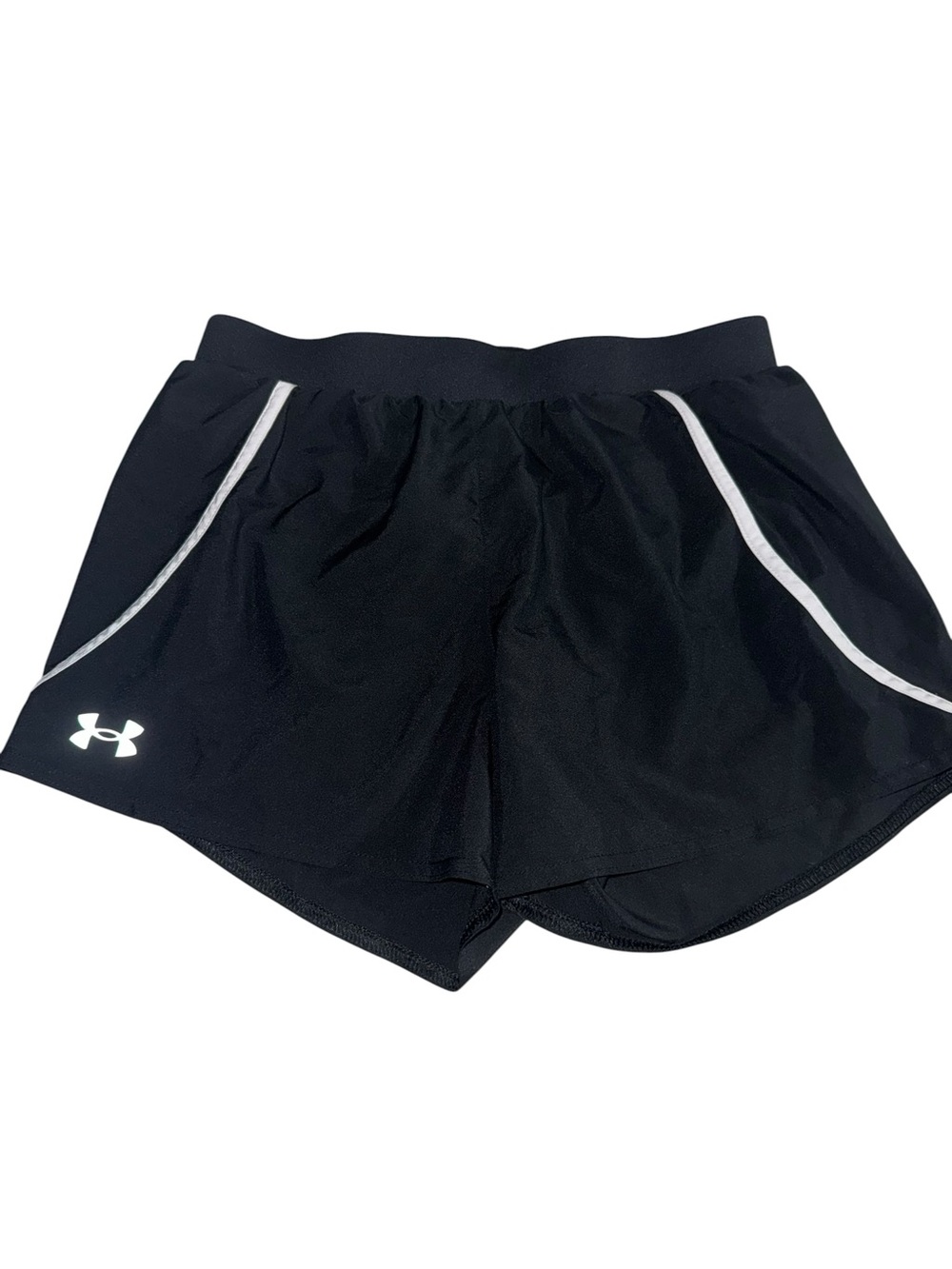 Under Armour Black Women's Running Shorts‎ with White Piping